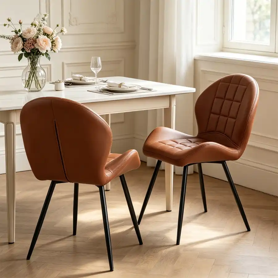 Pu leather dining chair